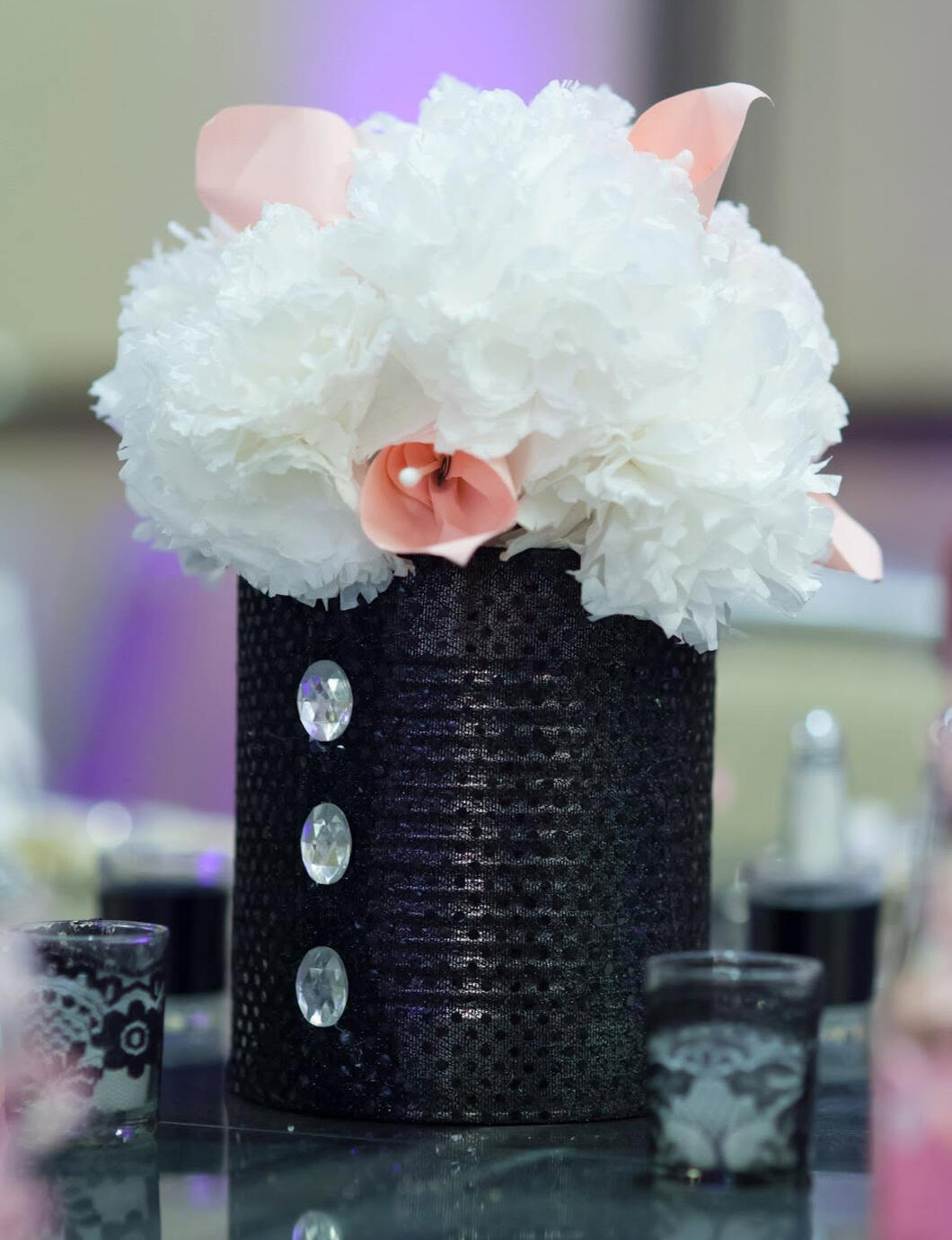 Sustainable Floral Design Handmade Recycled Paper Florals Ryan's Quest Valentine Ball Princeton, NJ
