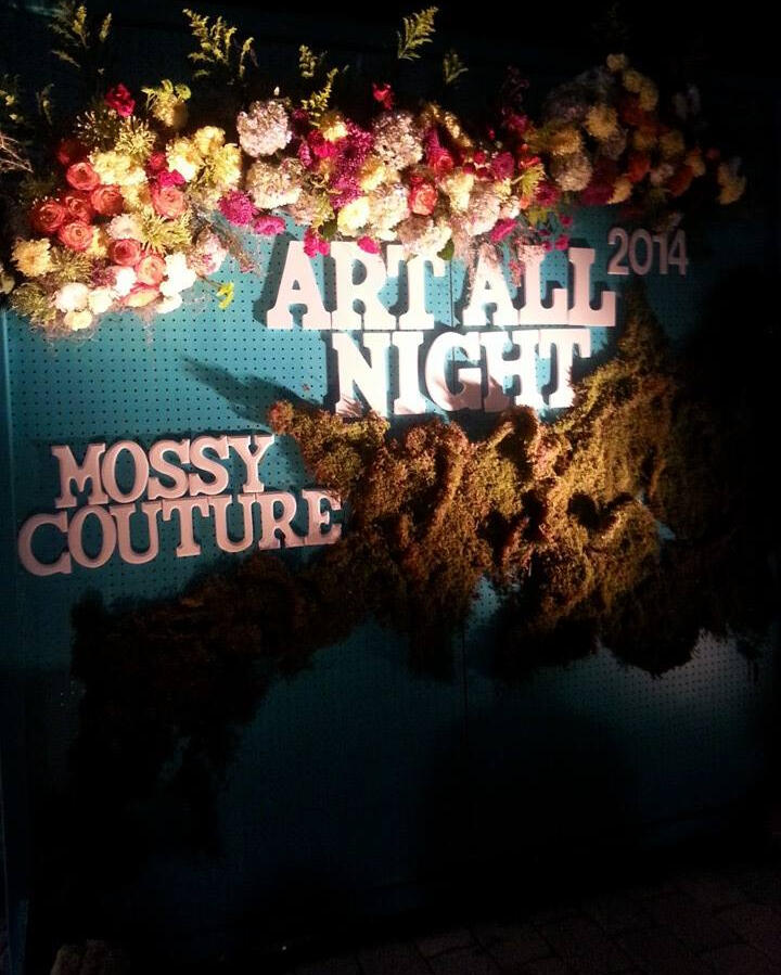 Fresh Flower Wall Installation Art All Night Trenton, NJ