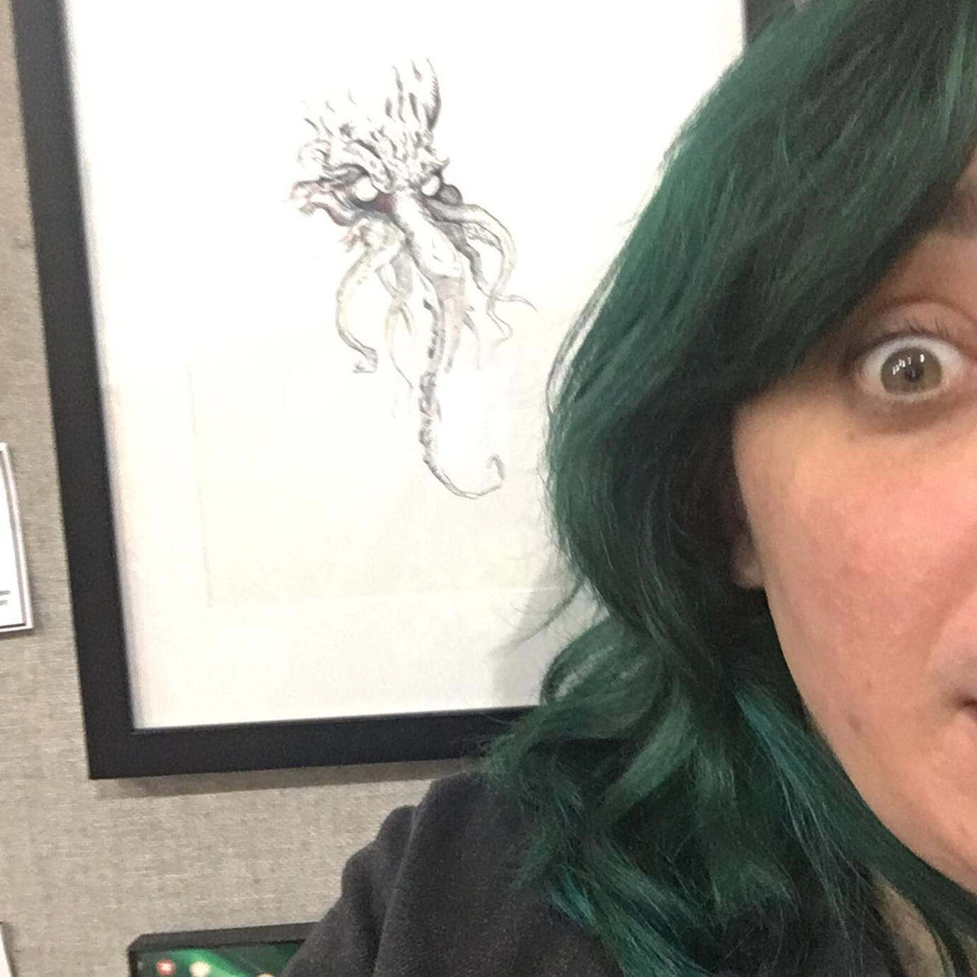 Chuthulu Sketch Ink on Scrap Art All Night; Trenton, NJ