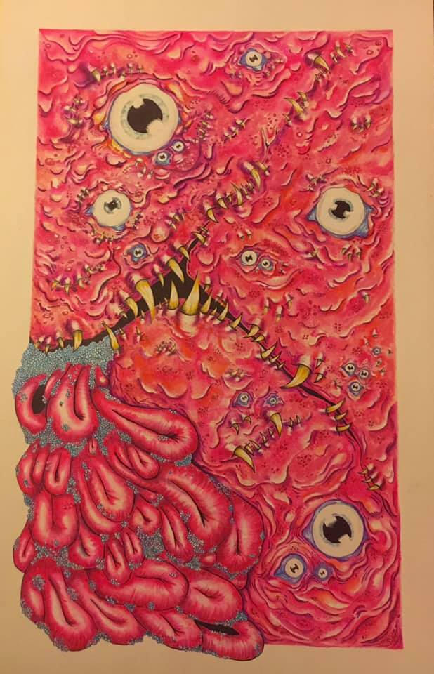 Salami Ink on Bristol 11"x 17"